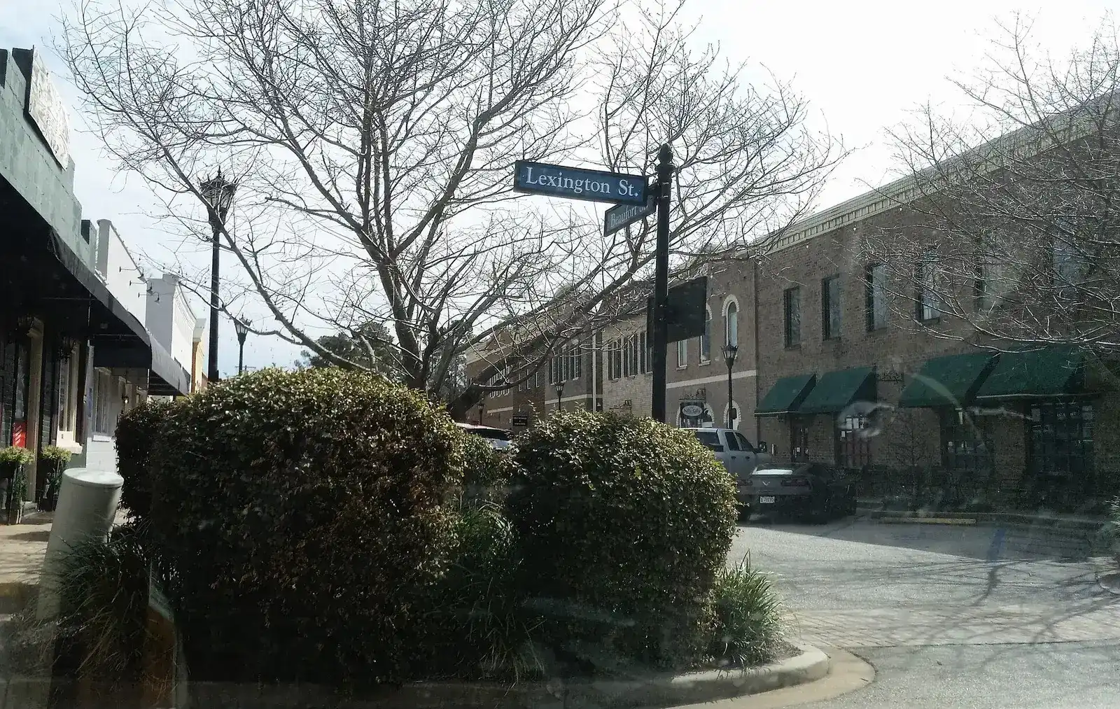 Shops along Beaufort Street in downtown Chapin, South Carolina