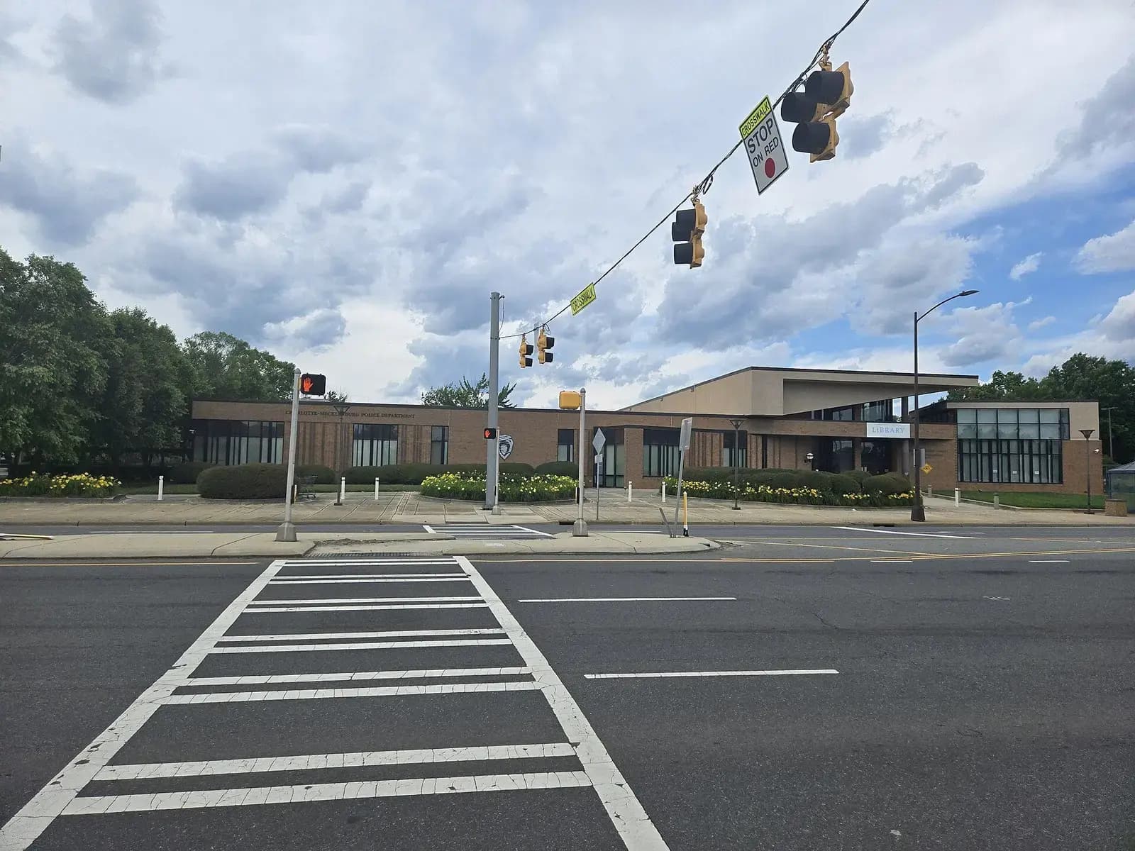 Charlotte Mecklenburg Library Sugar Creek branch building on North Tryon Street