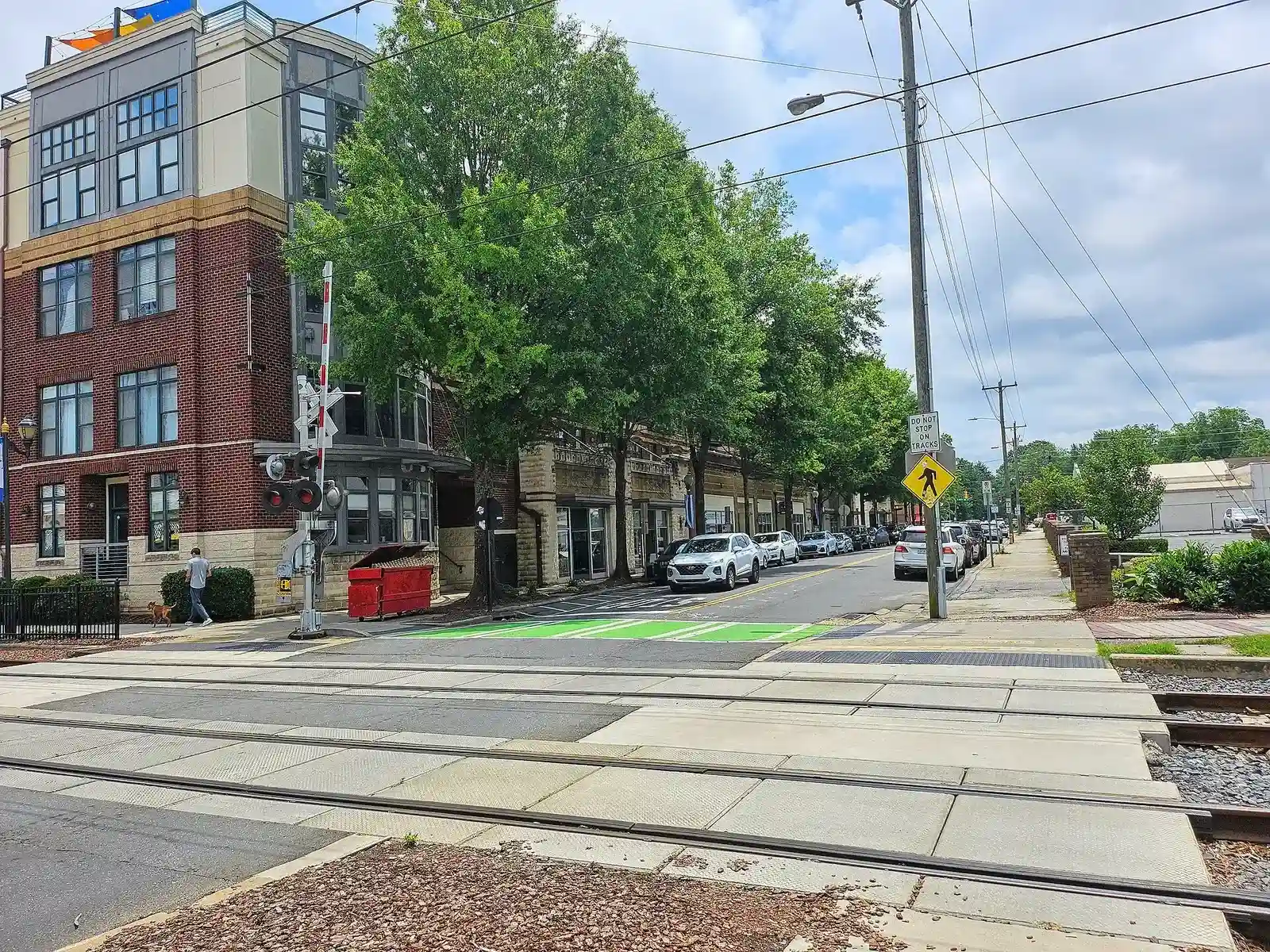 East Park Avenue crossing the light rail in South End, Charlotte