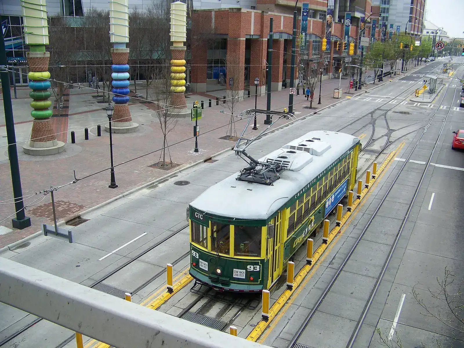 CityLynx Gold Line streetcar on East Trade Street in Uptown Charlotte